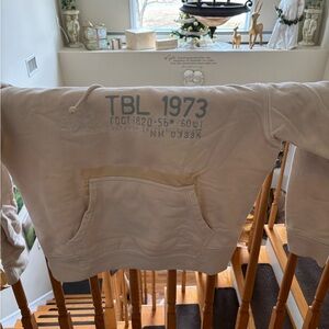 Timberland Cream Hoodie with Blue Print